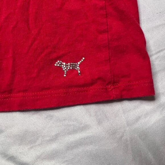 Victoria’s Secret Pink Red Rhinestone Dog Cami Y2K - Picture 6 of 7